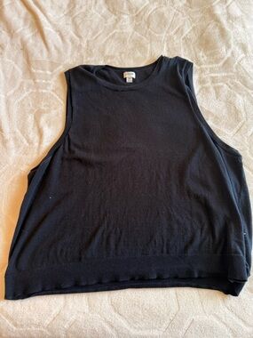 J. Crew Factory Black Knit Sleeveless Tank Top